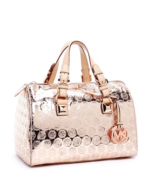 michael kors rose sac|Michael Kors opened satchel purse.